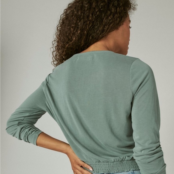 NWT Lucky Brand Faux Wrap Top - Picture 3 of 15